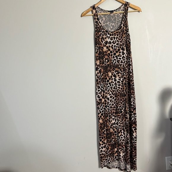 H&M leopard print maxi length tank top style dress medium - Picture 6 of 6